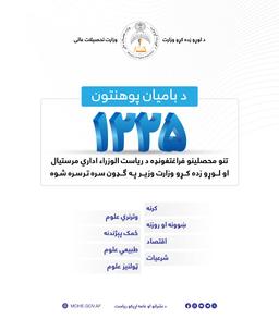 د بامیان پوهنتون ۱۲۲۵ تنو محصلینو فراغتغونډه د ریاست الوزراء اداري مرستیال او لوړو زده کړو وزارت وزیر په ګډون سره ترسره شوه